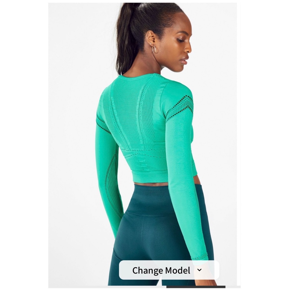 Fabletics Jaymee Mesh Long-Sleeve Top Style‎ #LS1931297 - Picture 3 of 9